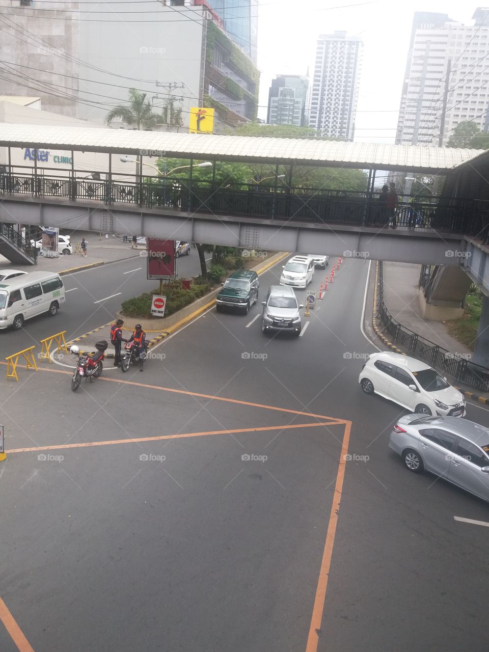Usual day in an urban area. This is the view from the footbridge.