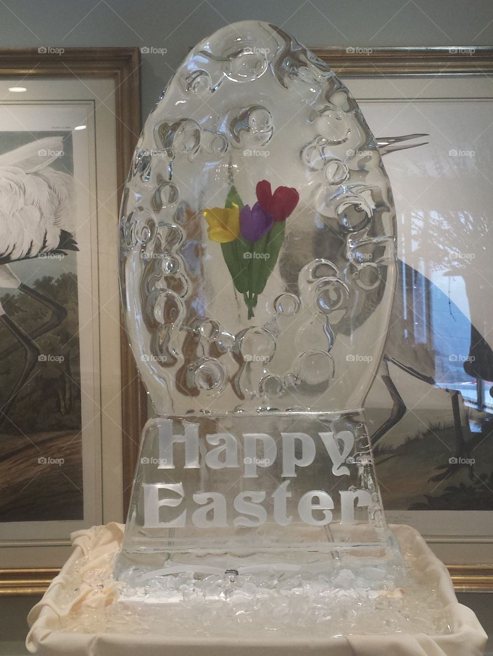 Easter ice carving