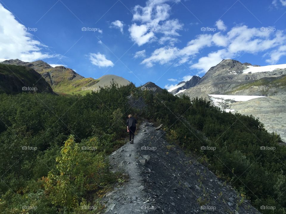 Worthington glacier view near Valdez Alaska 