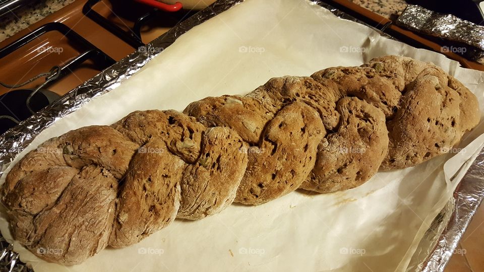 pane a forma di treccia fatto in casa