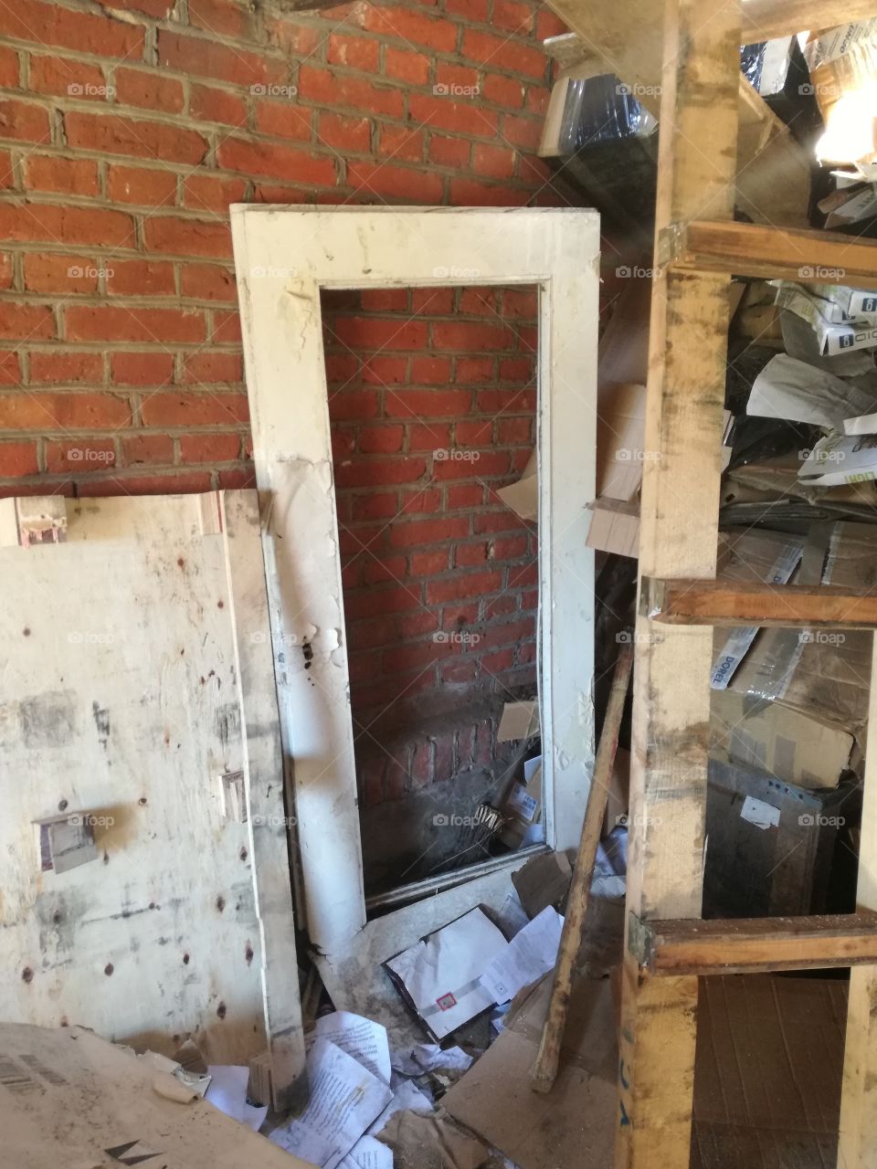 Old door in the basement
