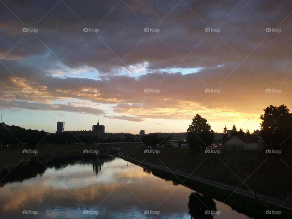 Vilnius summer sunset
