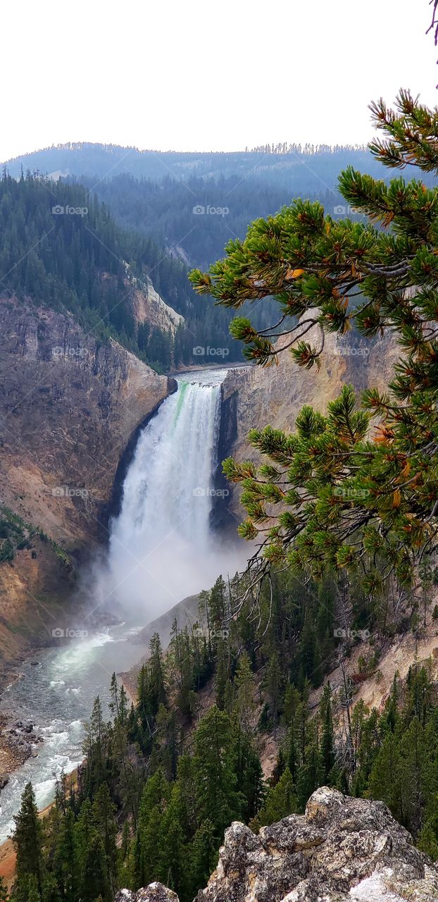 Waterfalls at Yellowstone National Park.