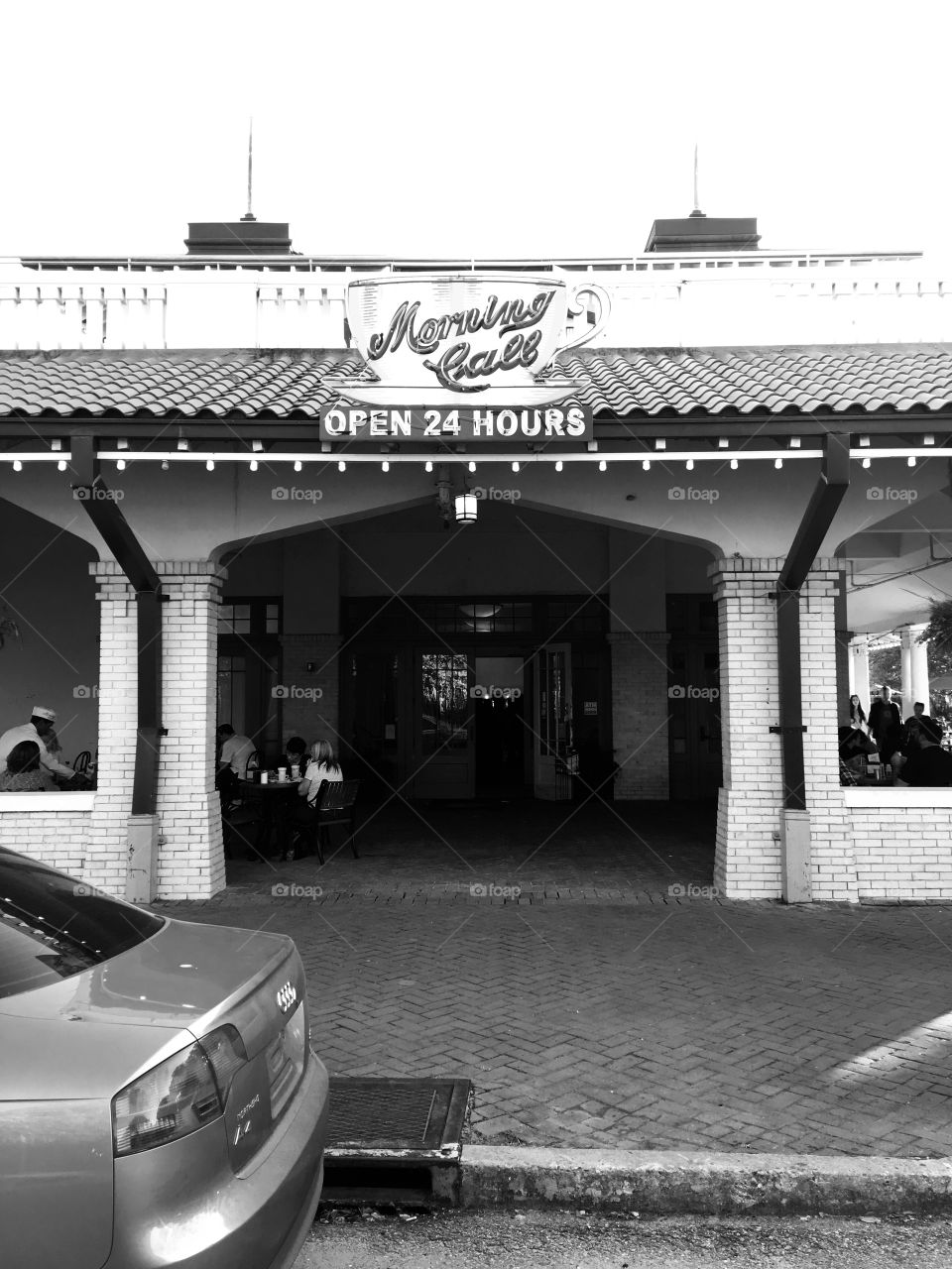 Monochrome, No Person, Street, Vehicle, People