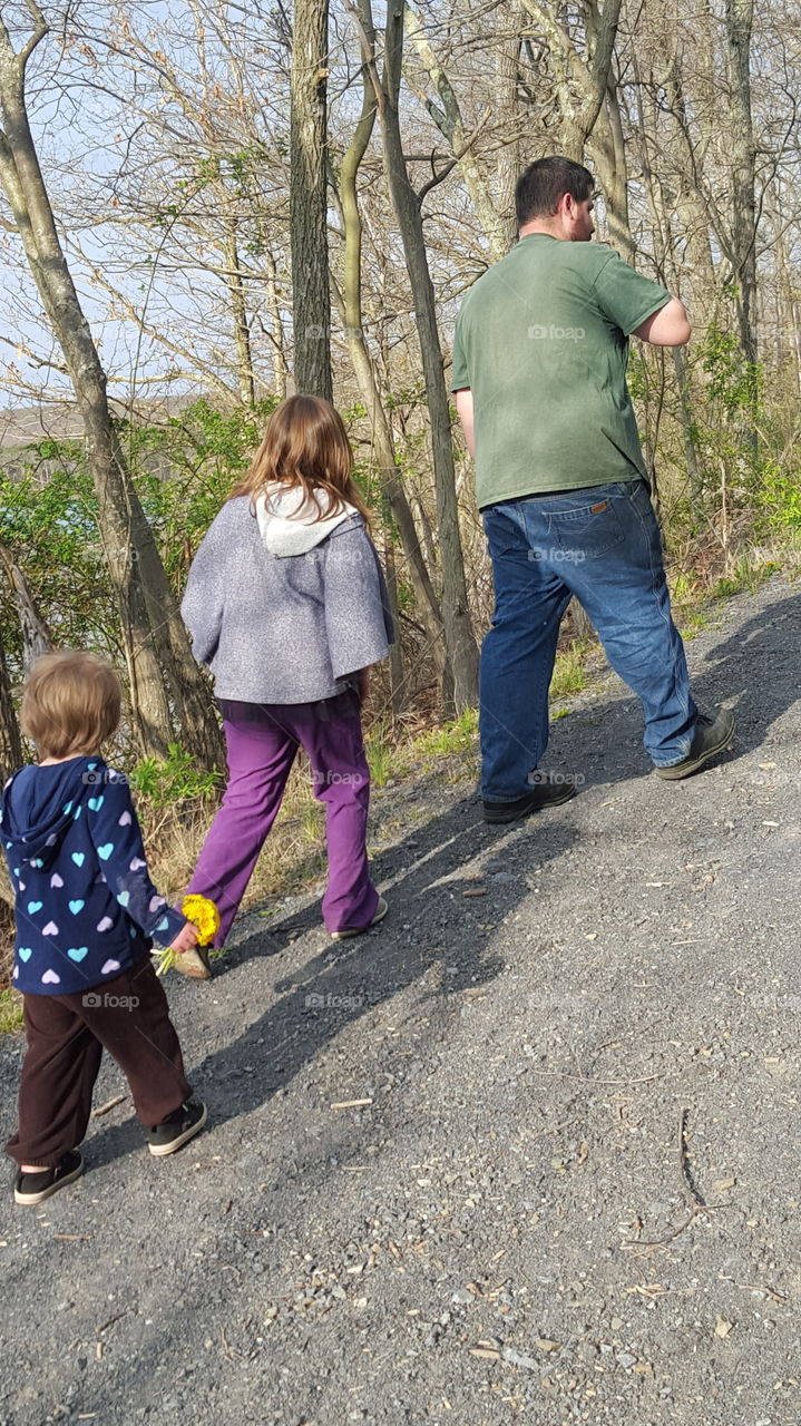 walking family