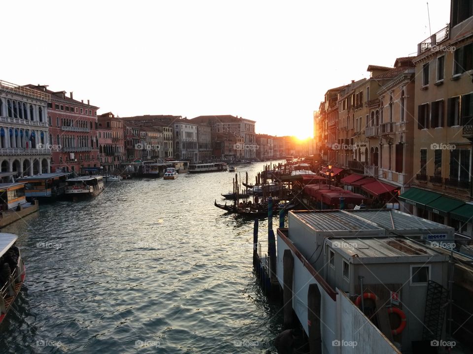 Sunset on grand canal