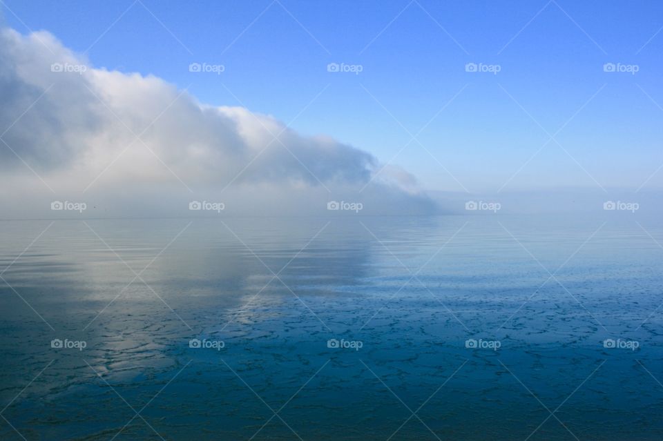 View of sea in winter