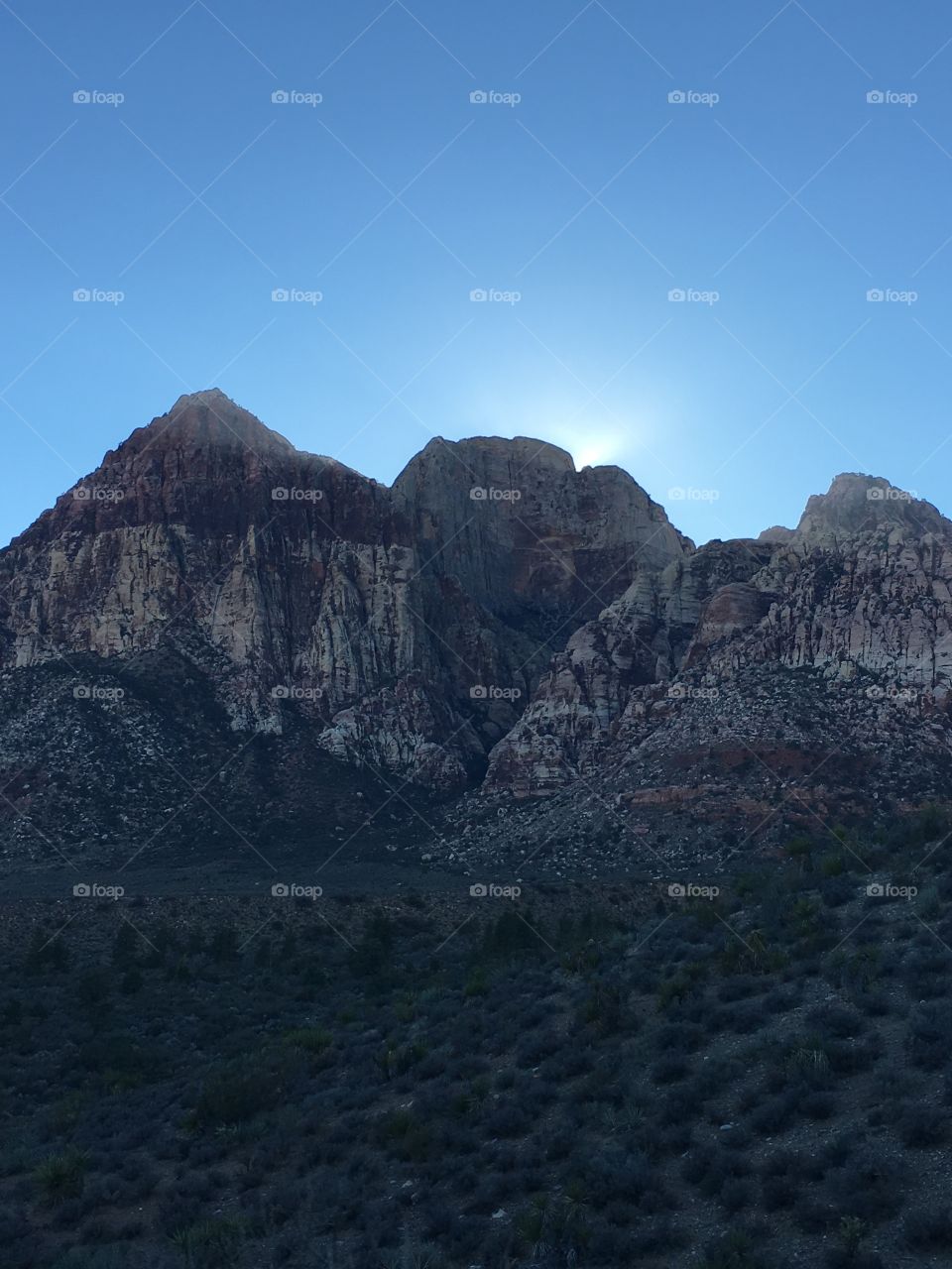 Sunset over Red Rock Canyon 