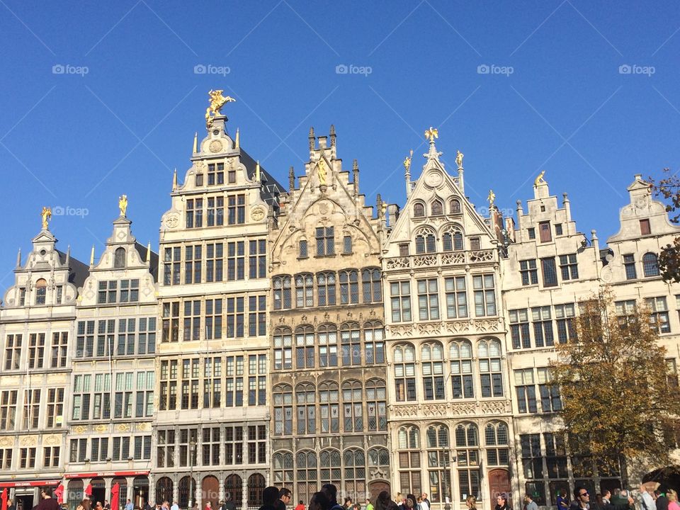 Antwerpen -Belgium. Sunshine windows in Antwerpen Belgium