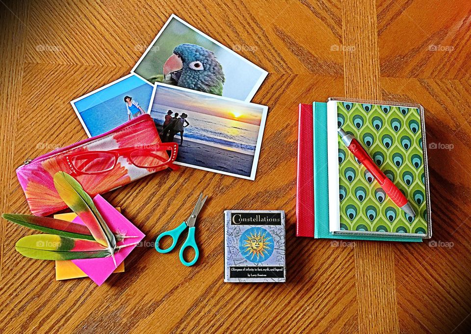 Desk from above. Desk from above
