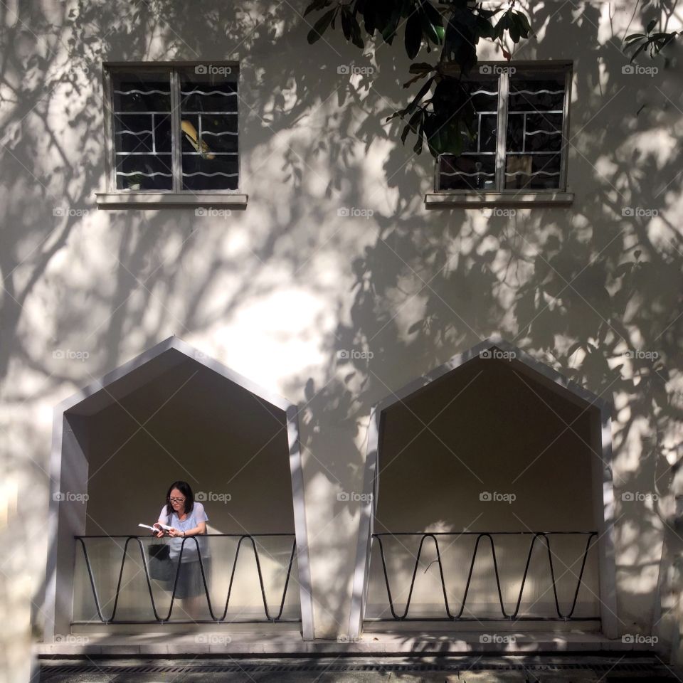 Taking a break in the shade