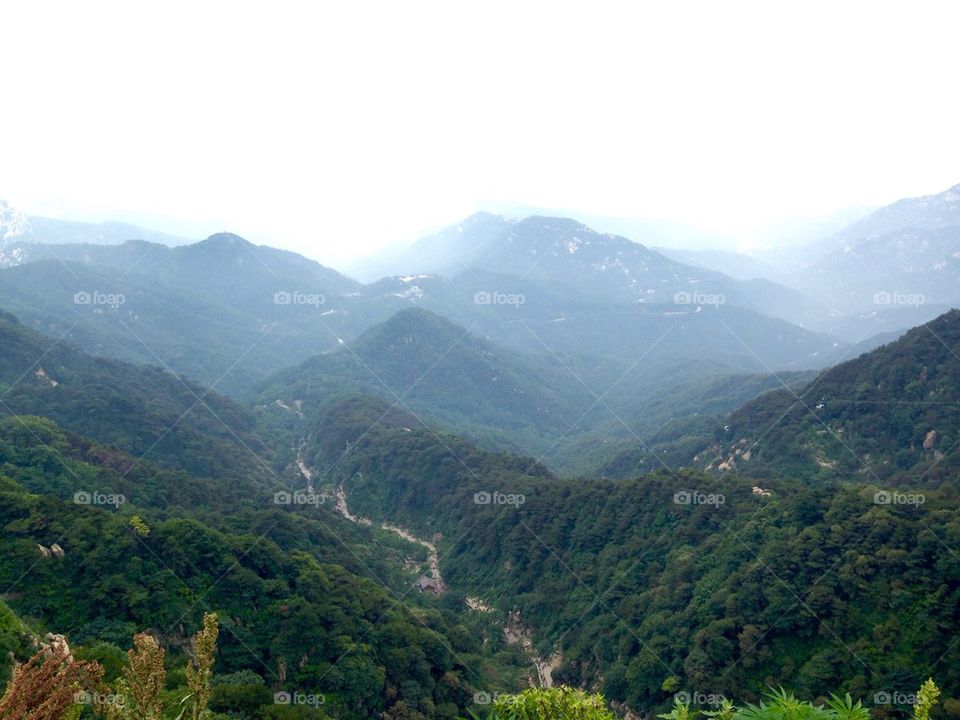 View from Mount Tai, China