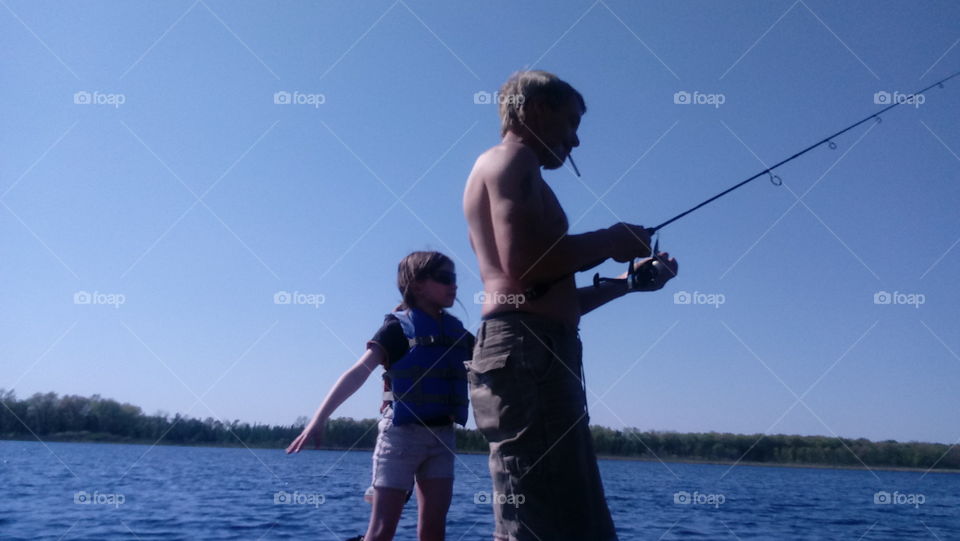 learning to fish with dad