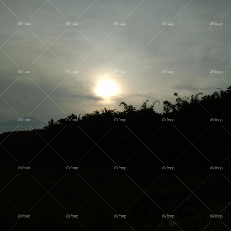 The sun is in the west when the sunset looks beautiful