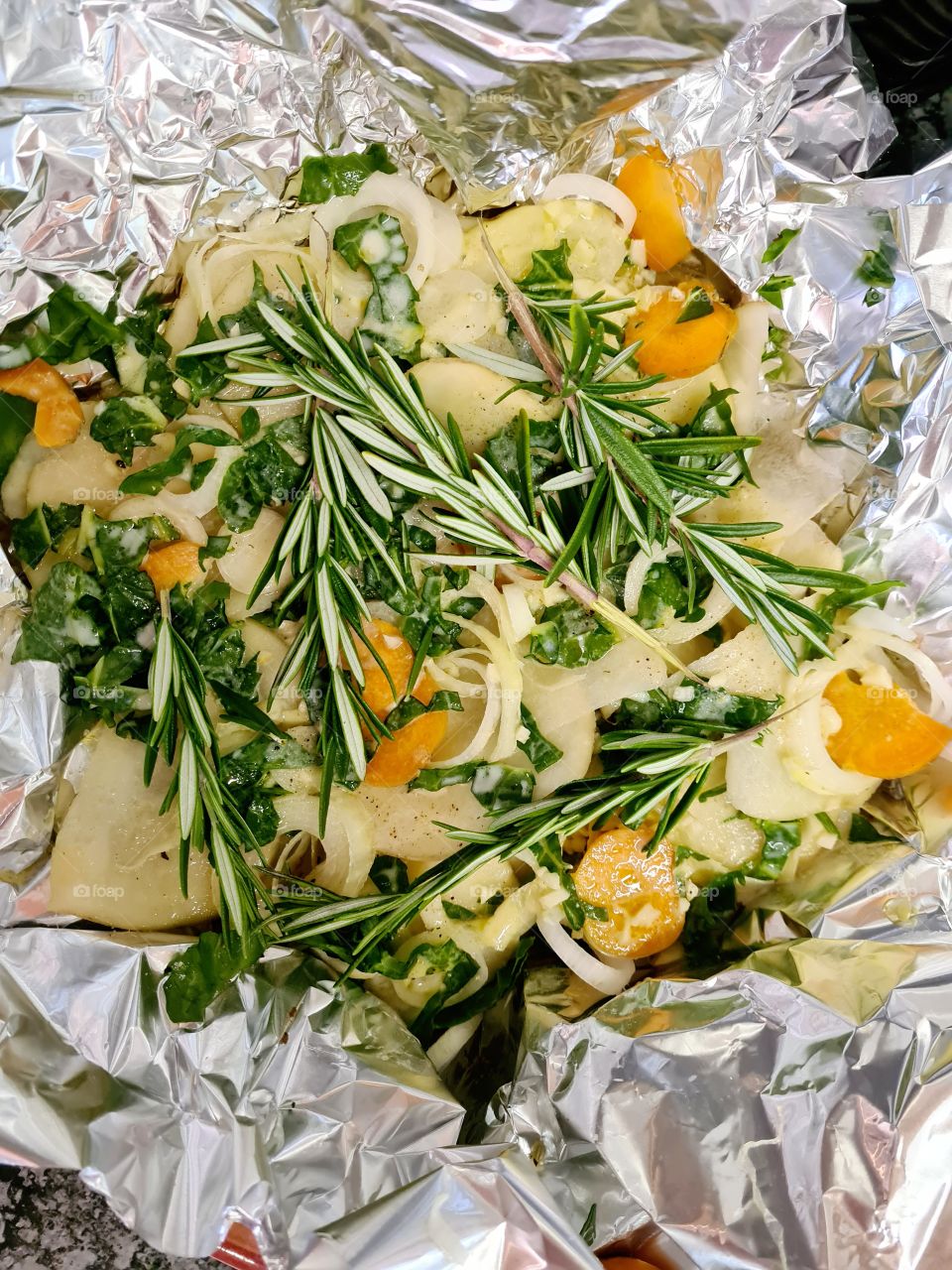 home made veggie bake with home grown vegetables