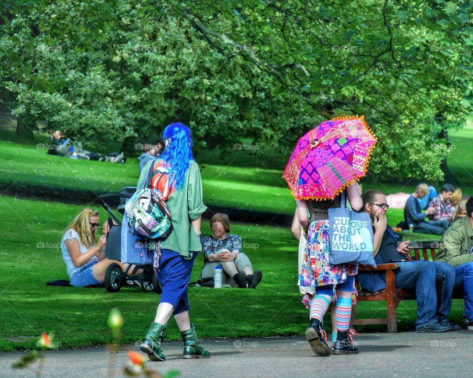 walking in the park