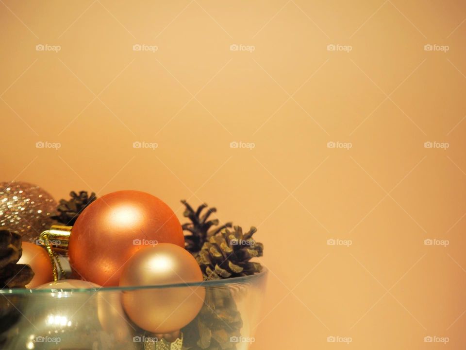 Pine cones and Christmas balls