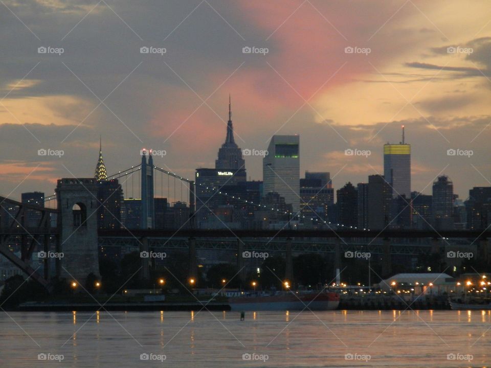 NYC Skyline, dusk