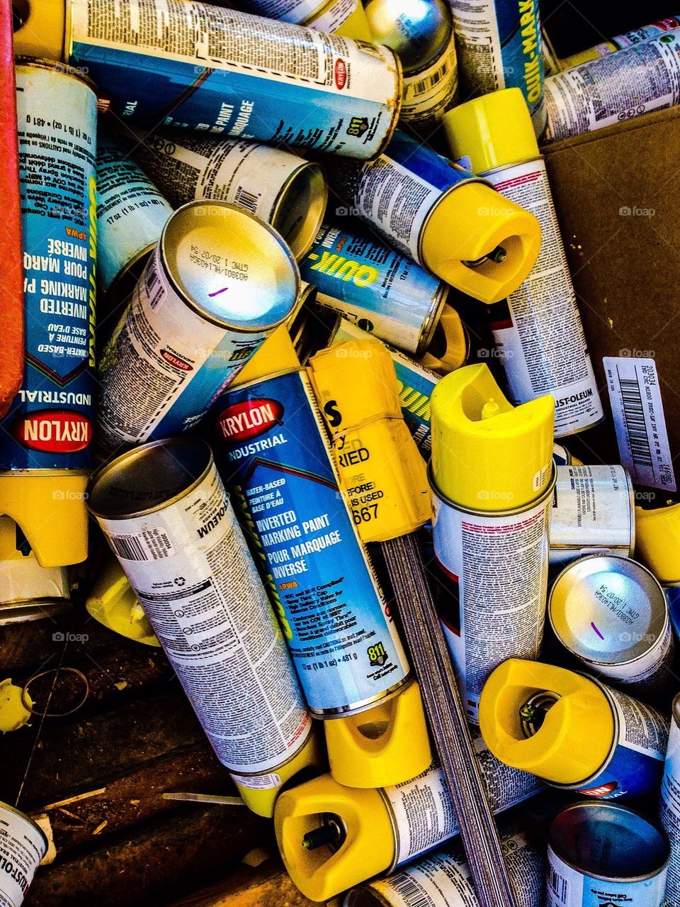 Yellow spray paint