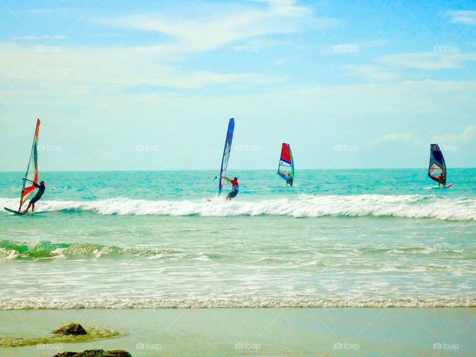 windsurfing on Jericoacoara beach