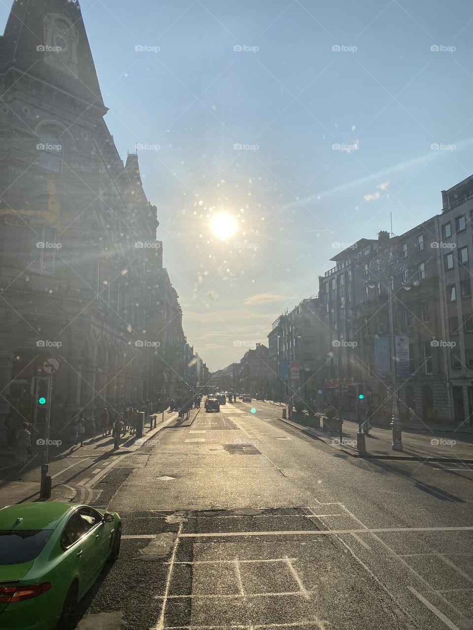 Bus top view