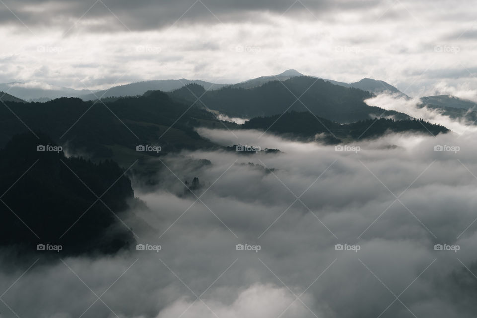 Mountains above clouds