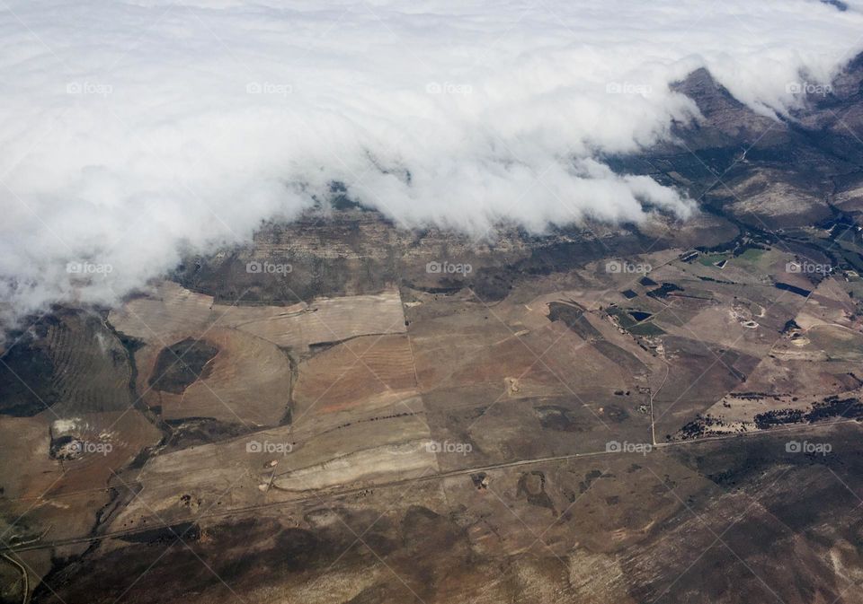 A bird’s view of the clouds above. Flying through the clouds