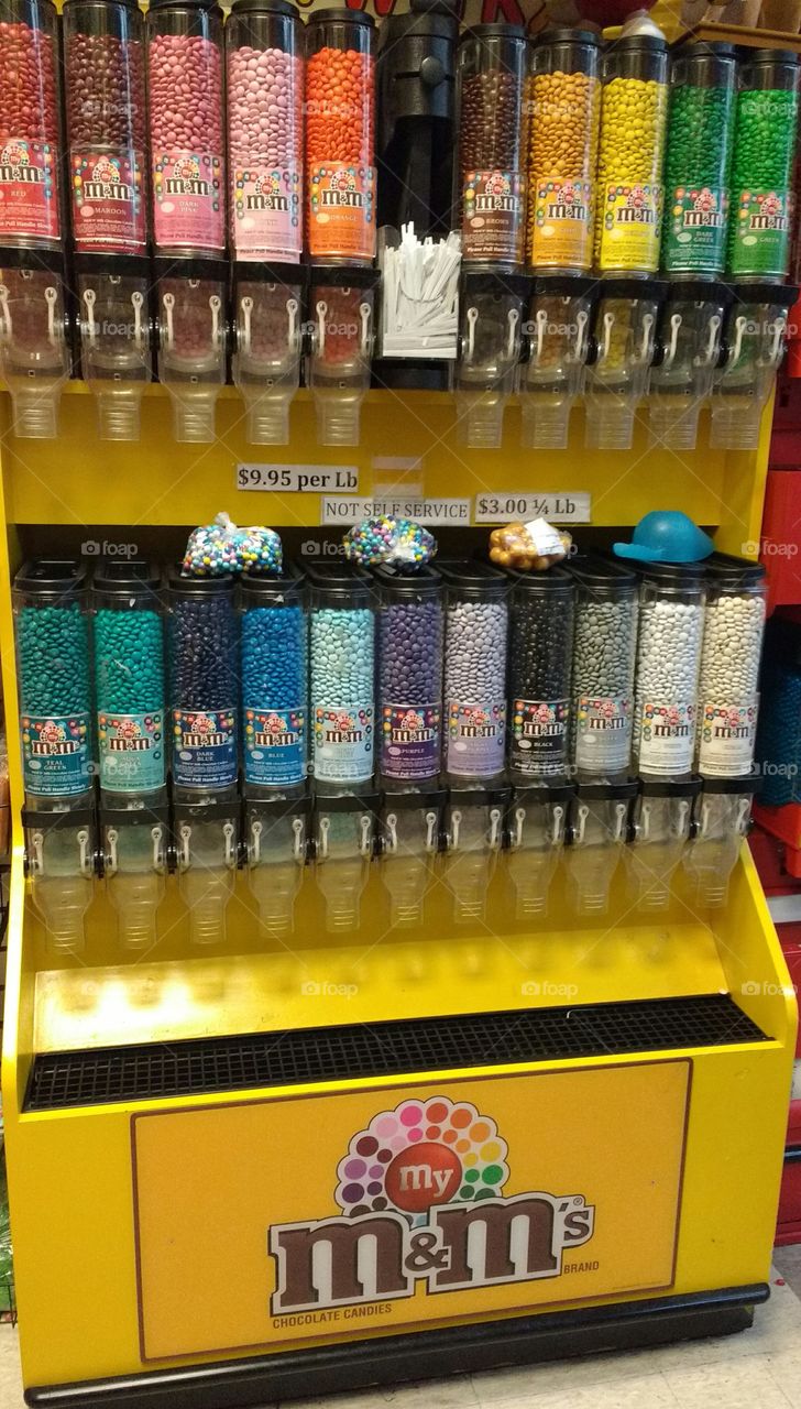 M&M Candy Dispenser in Shop NYC