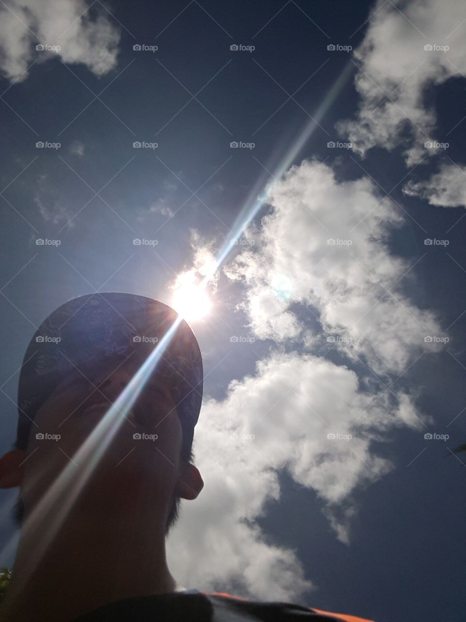 When you didn't notice your camera is on and accidentally captured you under the heat of the sun.