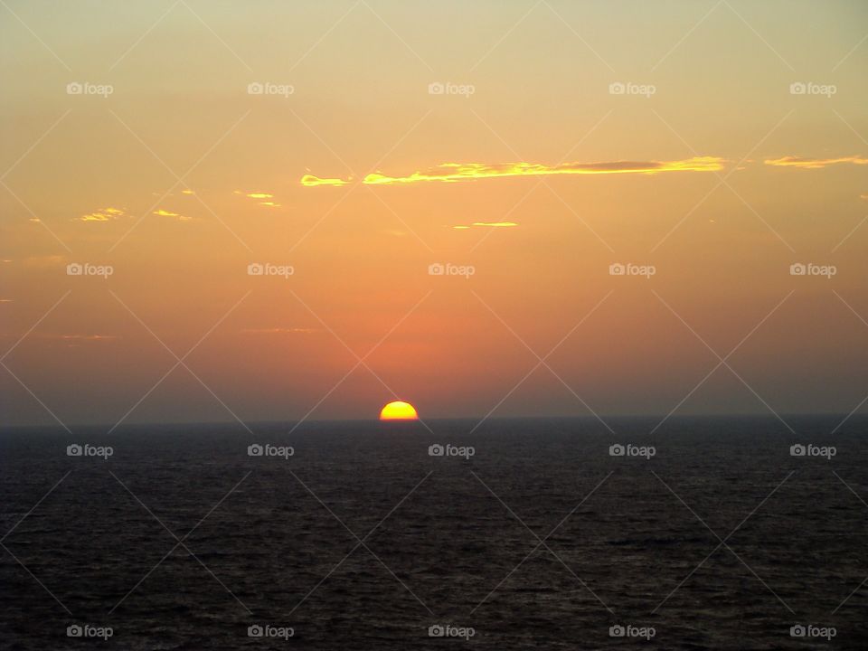 Sunset over the ocean