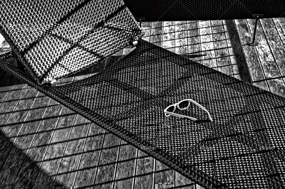 Sunglasses on a couch