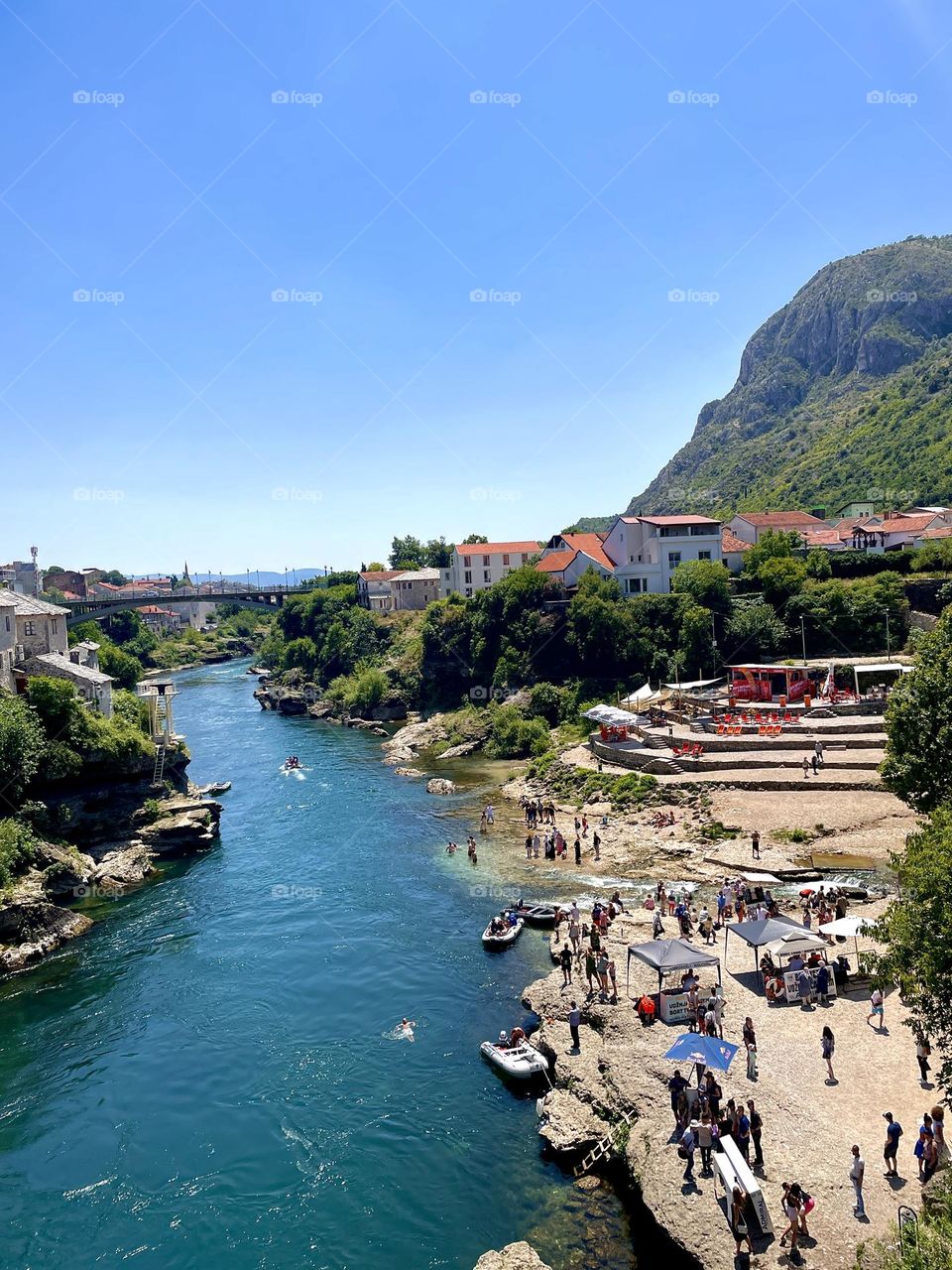 View from the old bridge in Mostar😊