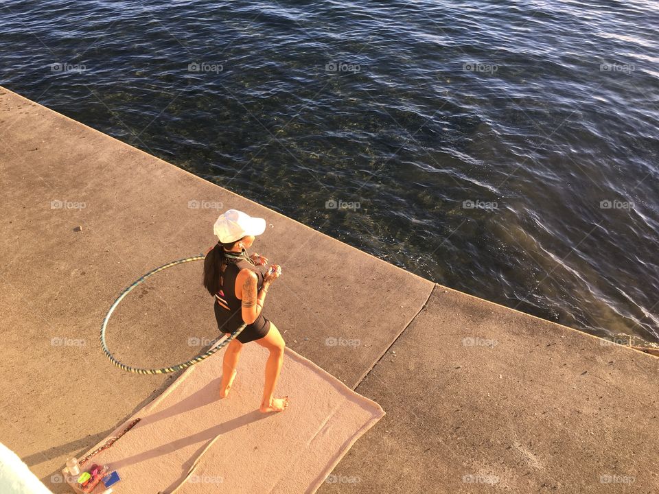 Dancing by the beach