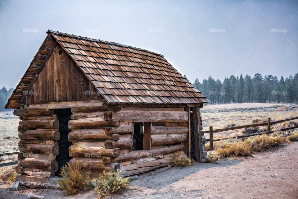 Belleville frontier cabin from the gold rush of the mid 1860’s