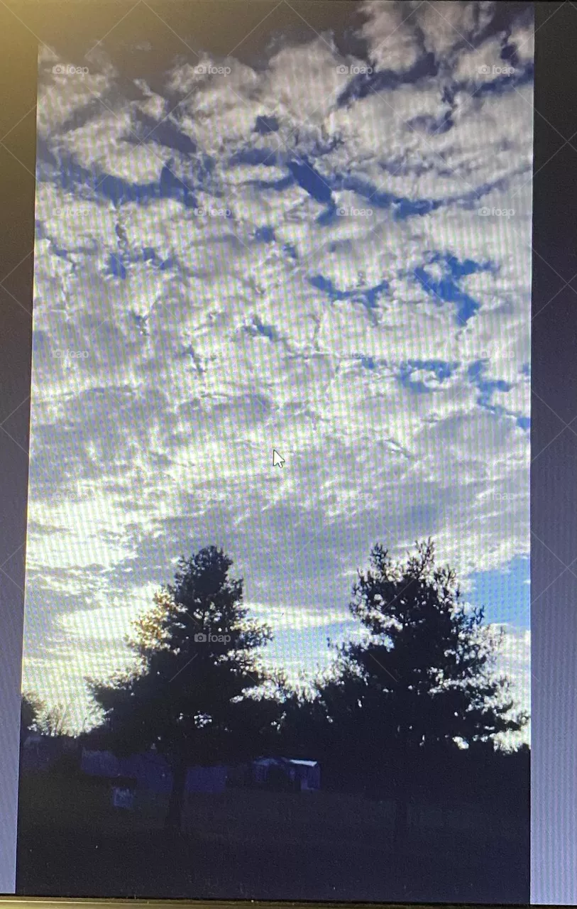 Blue sky white clouds 