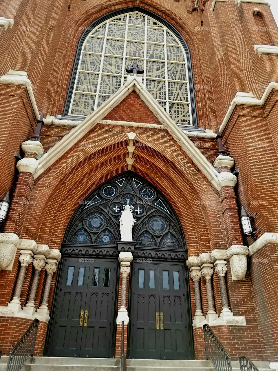 the great entrance to an 1870's Catholic church, absolutely stunning
