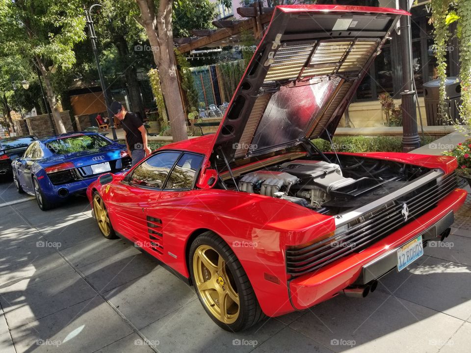 red fast Ferrari