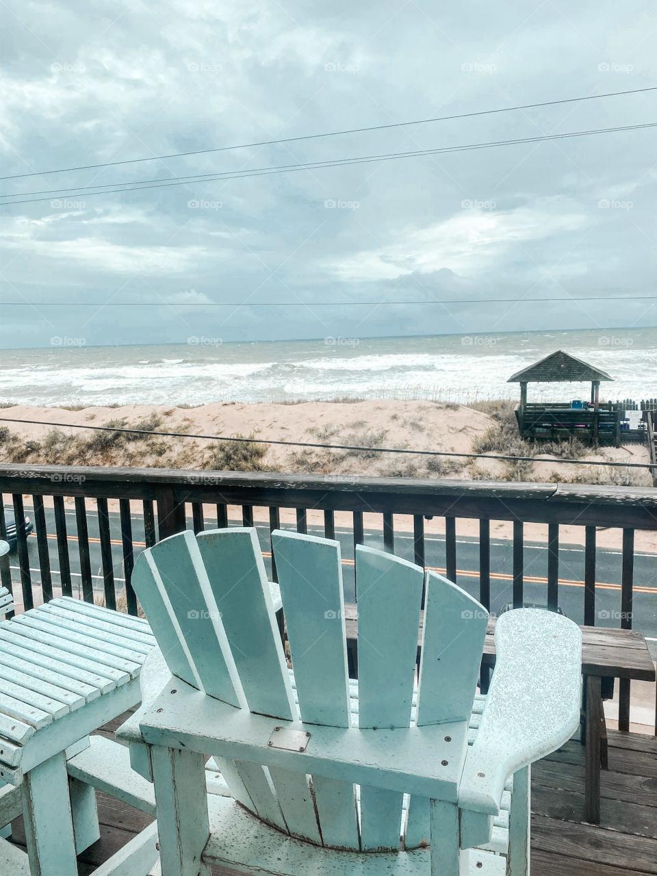 The view from the vacation house while awaiting the storm.