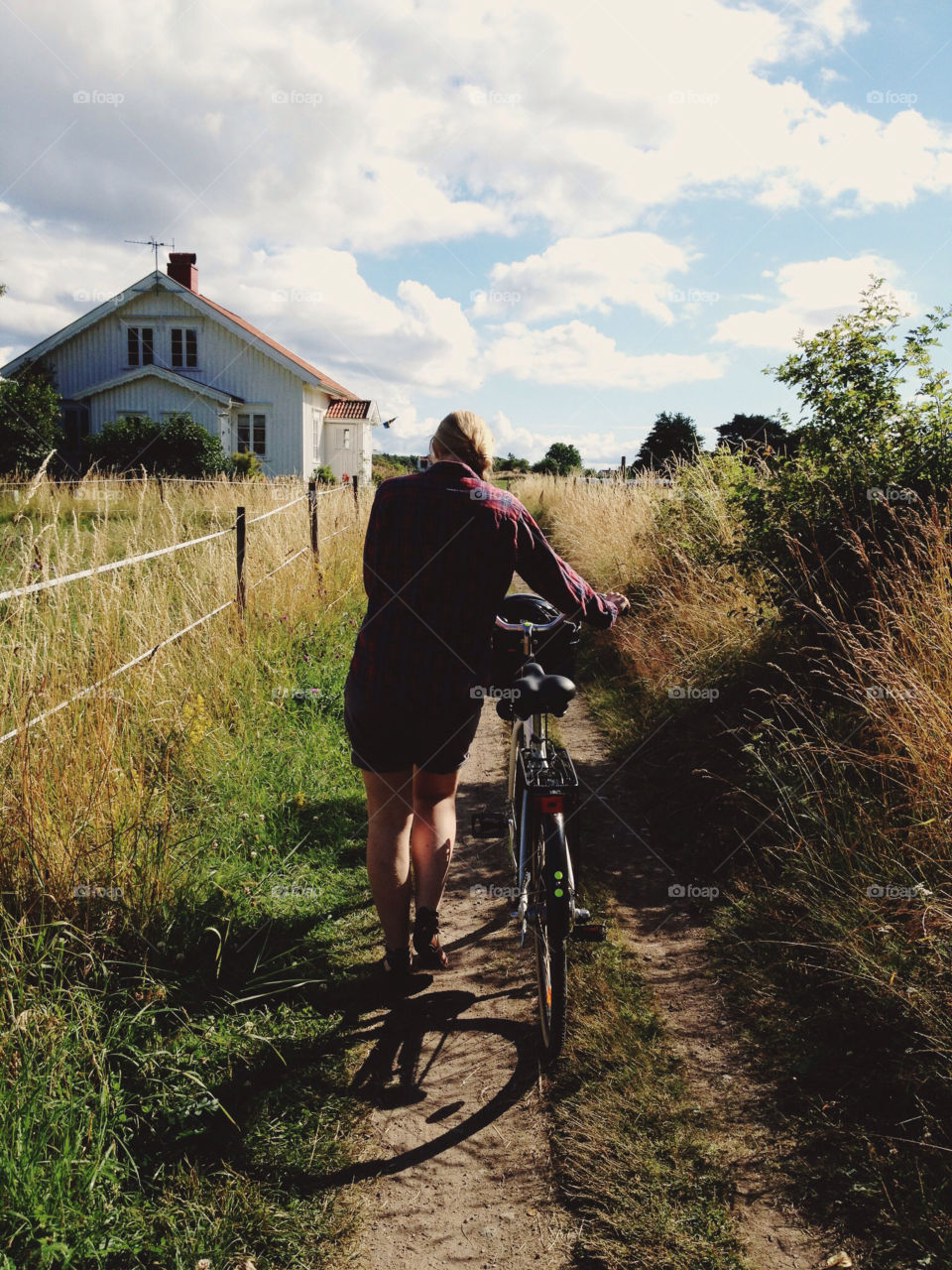 summer sweden girl bike by jogu84