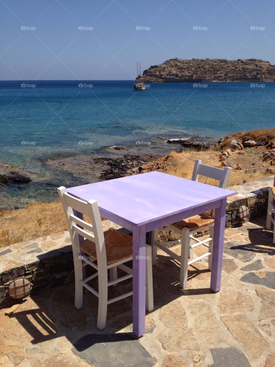 blue table chair purple by varadero