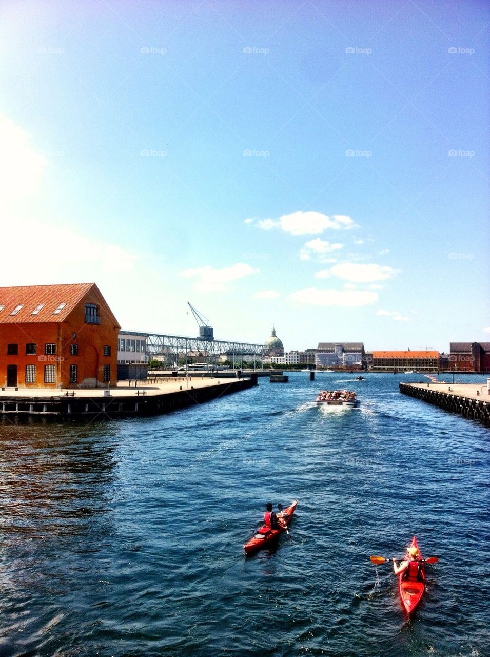 Copenhagen harbor. Christianshavn. Holmen