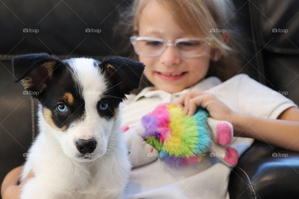 Child and her best friend