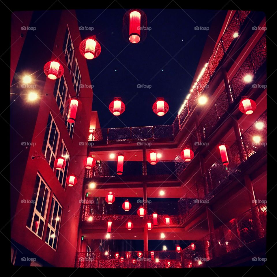 Red lanterns in Chinatown