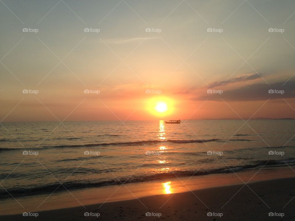 Sunsets in Cambodia on the beach are my favourite 