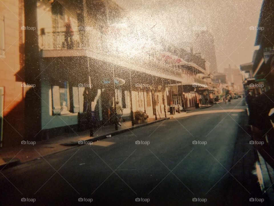 Bourbon Street in New Orleans post-Katrina.  Empty, huh?