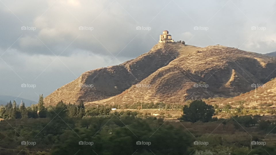 mountains, autumn, castle,