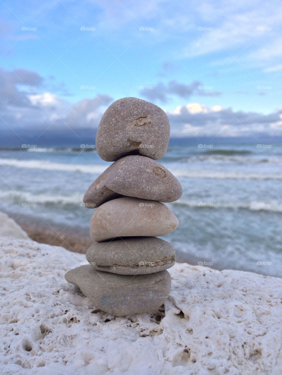 Close-up of Stack of stones