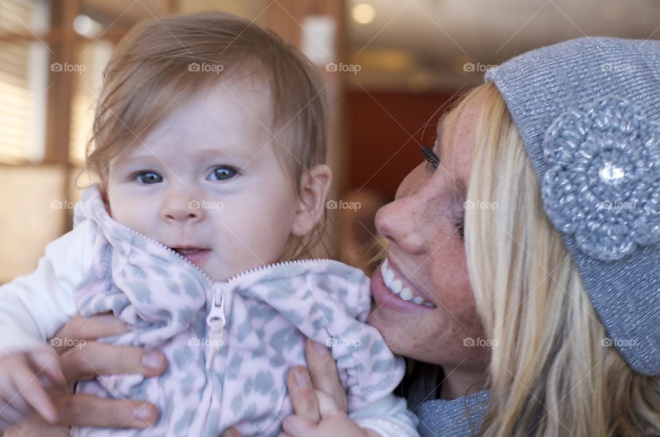 Mother looking at her child