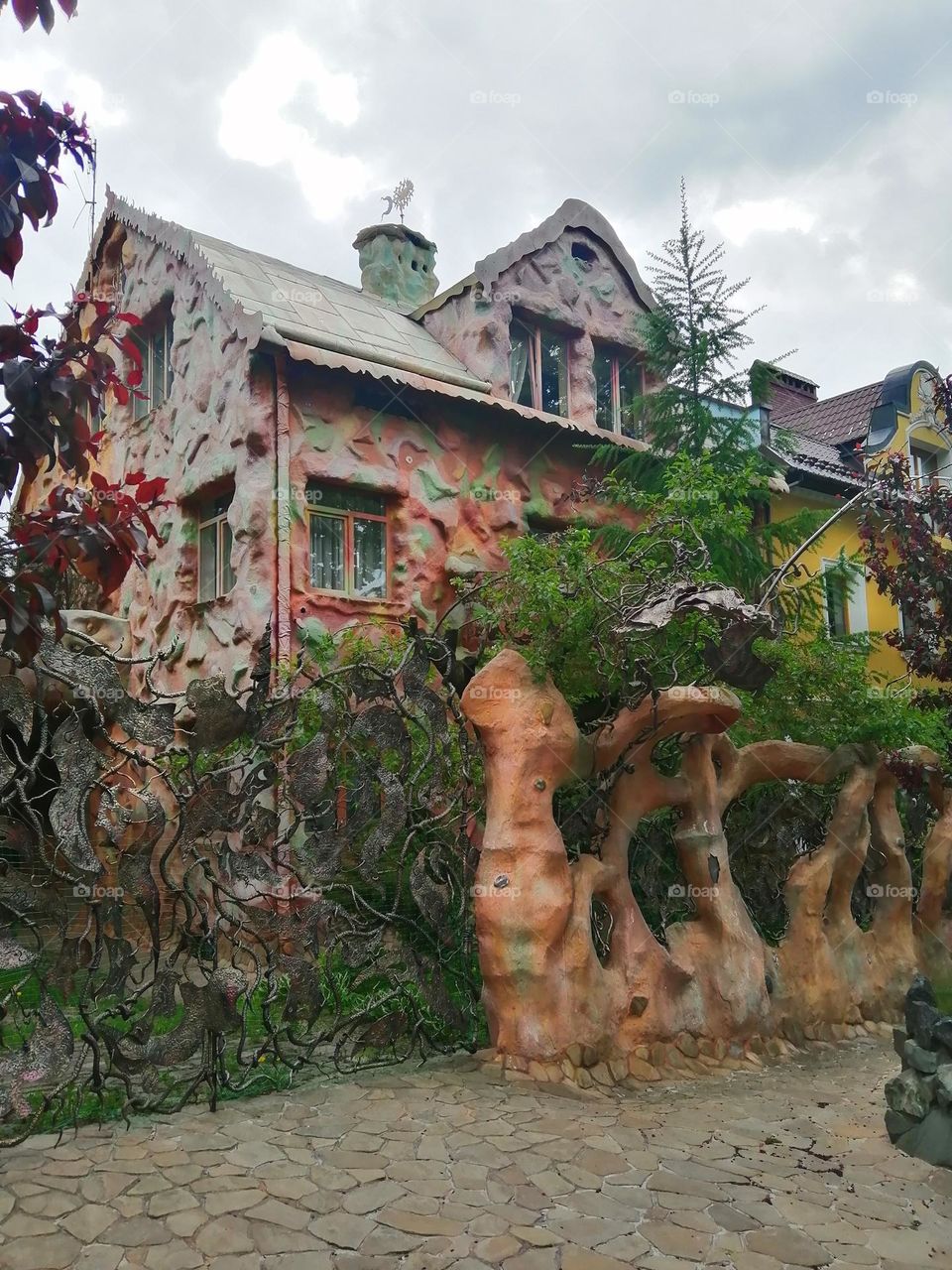 Plants near the plasticine house