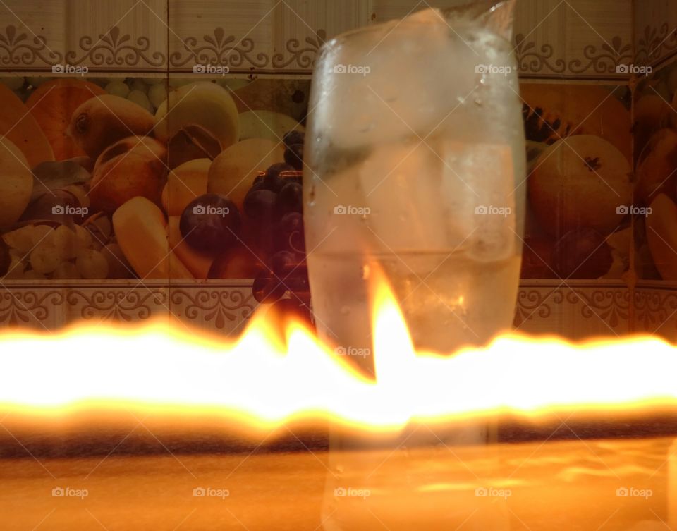 Fire and Ice. Candle Flame Exposure click